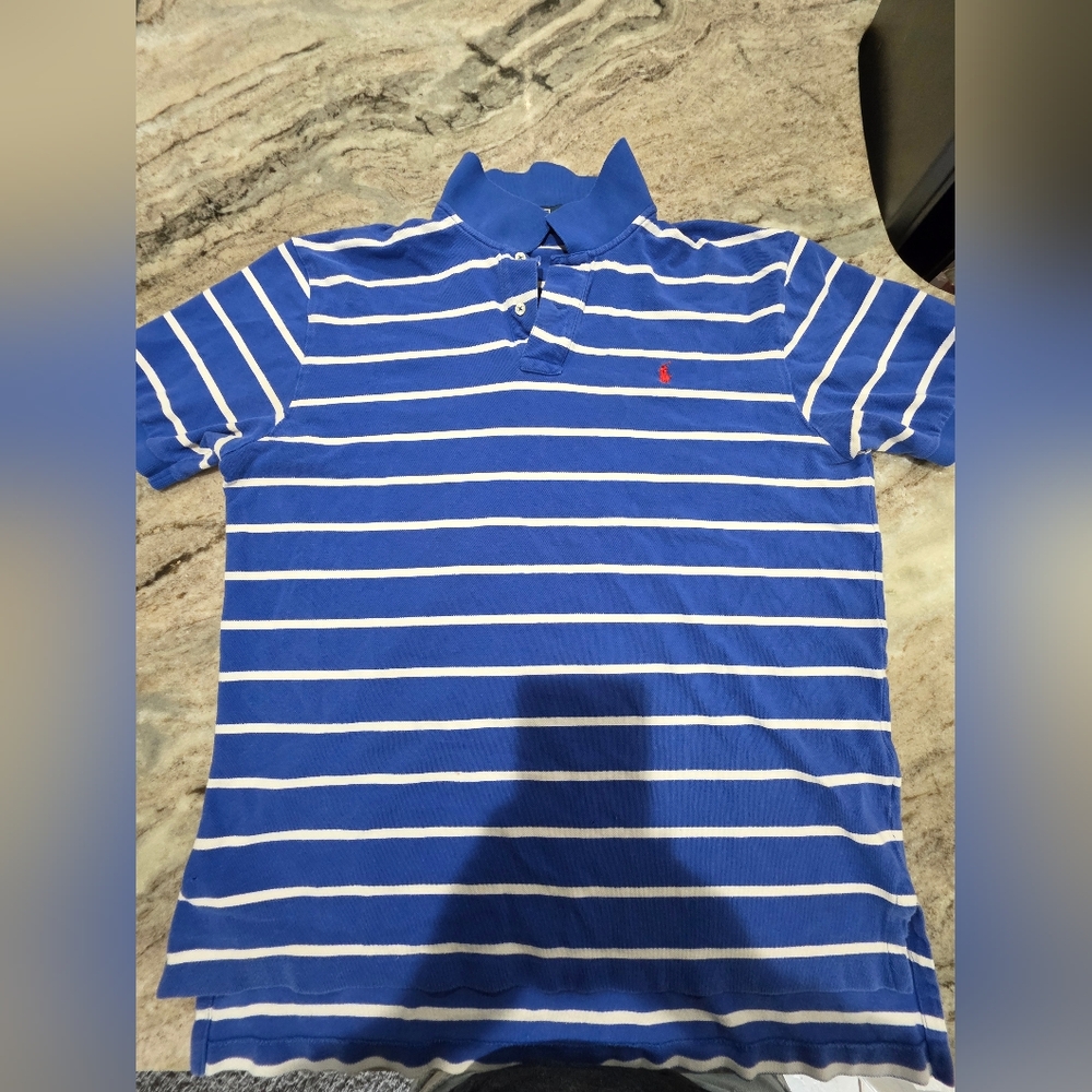 Ralph Lauren Blue Polo with White Accents